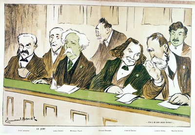 Karikatur von Gabriel Faure (1845-1924) als Vorsitzender der Jury du Conservatoire, aus 